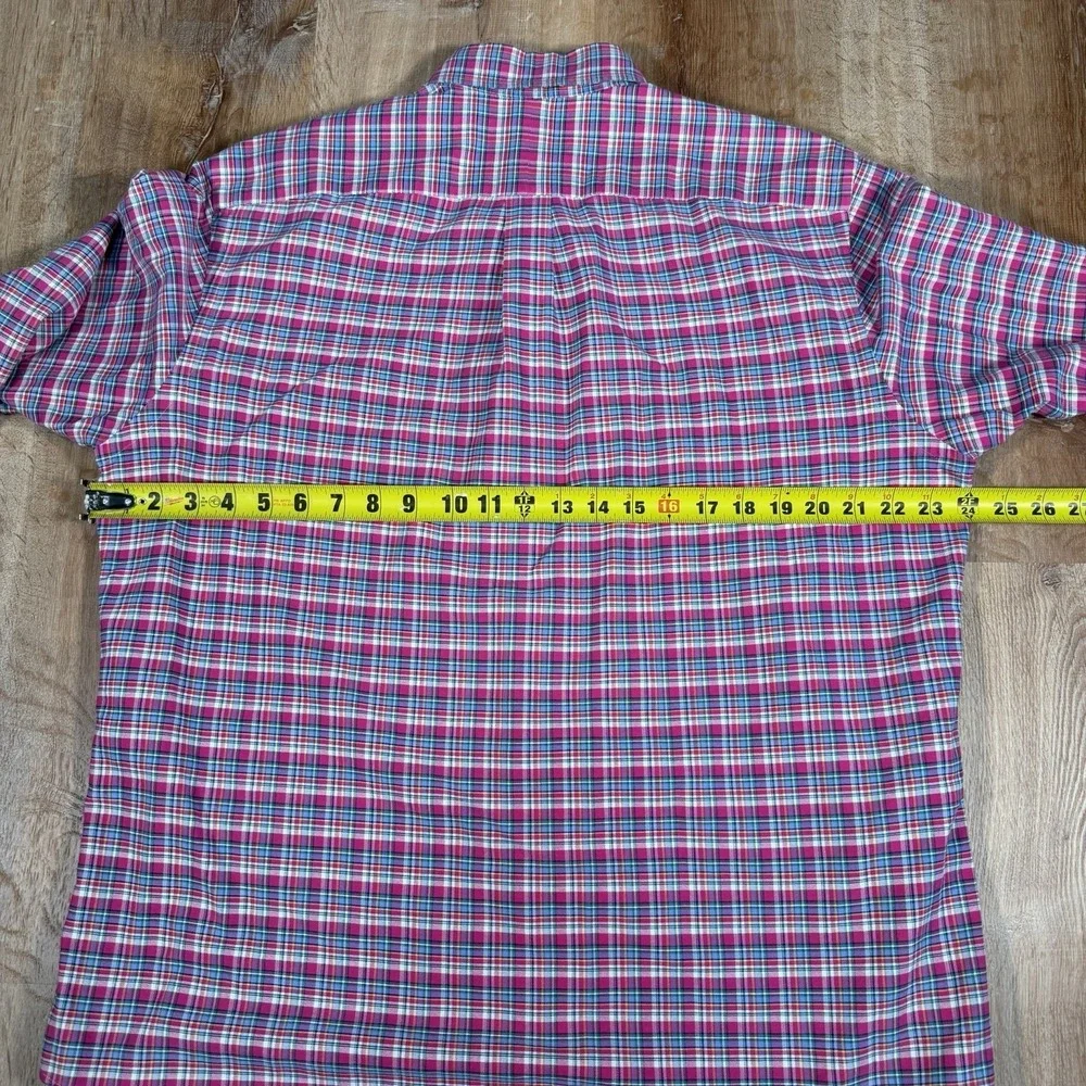 Polo Ralph Lauren Shirt Mens Large Pink Button Down Easter Spring Oxford Plaid